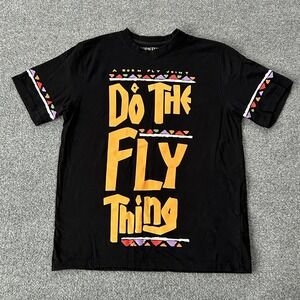 Born Fly Do The Fly Thing Shirt Mens Medium Black Graphic 100% Cotton Streetwear